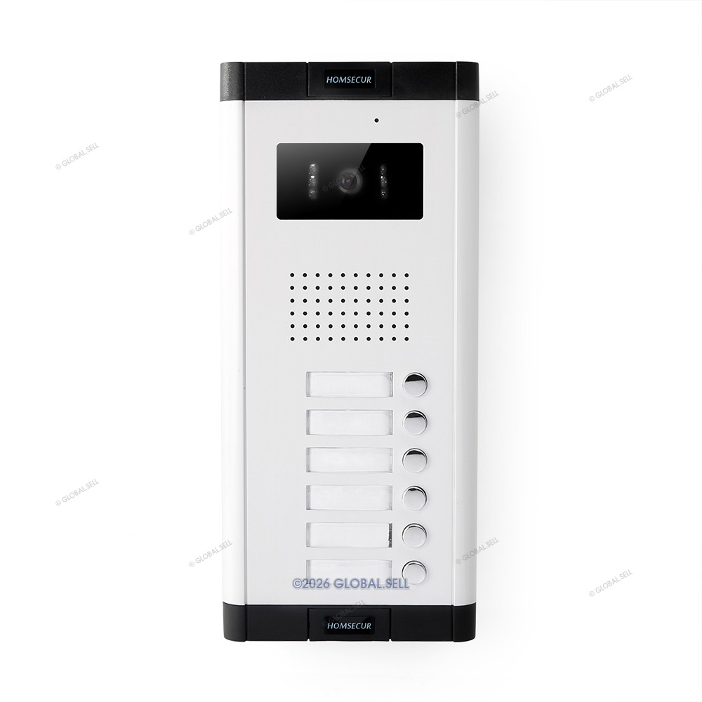 Outdoor Camera Unit for Video Intercom System With Six Separate DoorBell Button