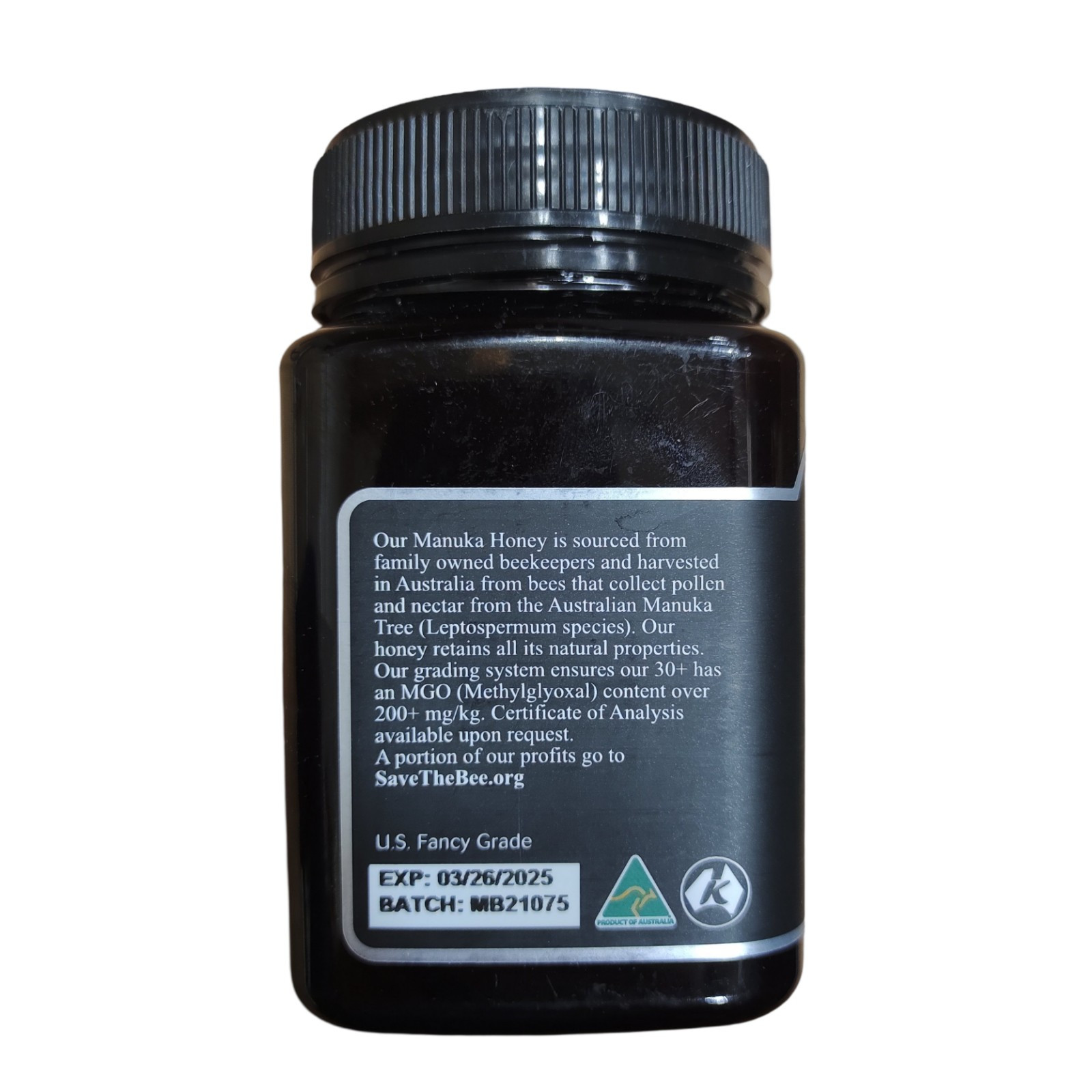 MANUKA HONEY 4 PACK MGO 200+ RAW 30+ 1.1Lb 500g Kosher Expiration 3/26/2025