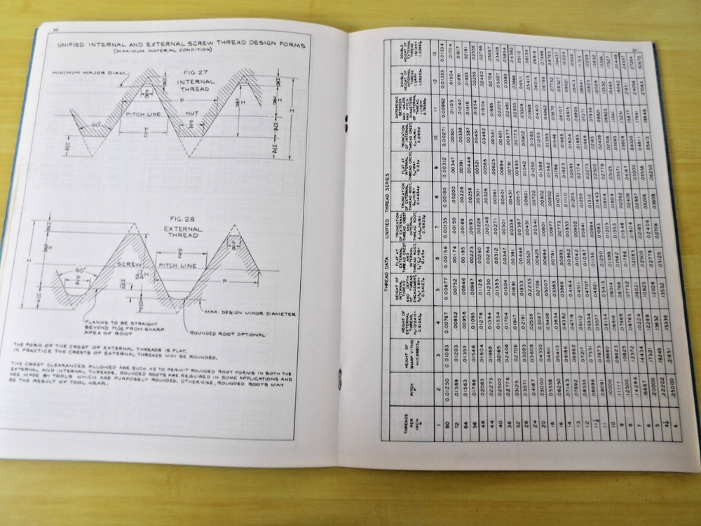 Vtg 1965 Jones & Lamson Thread Elements & Formulae Manual 60pgs.