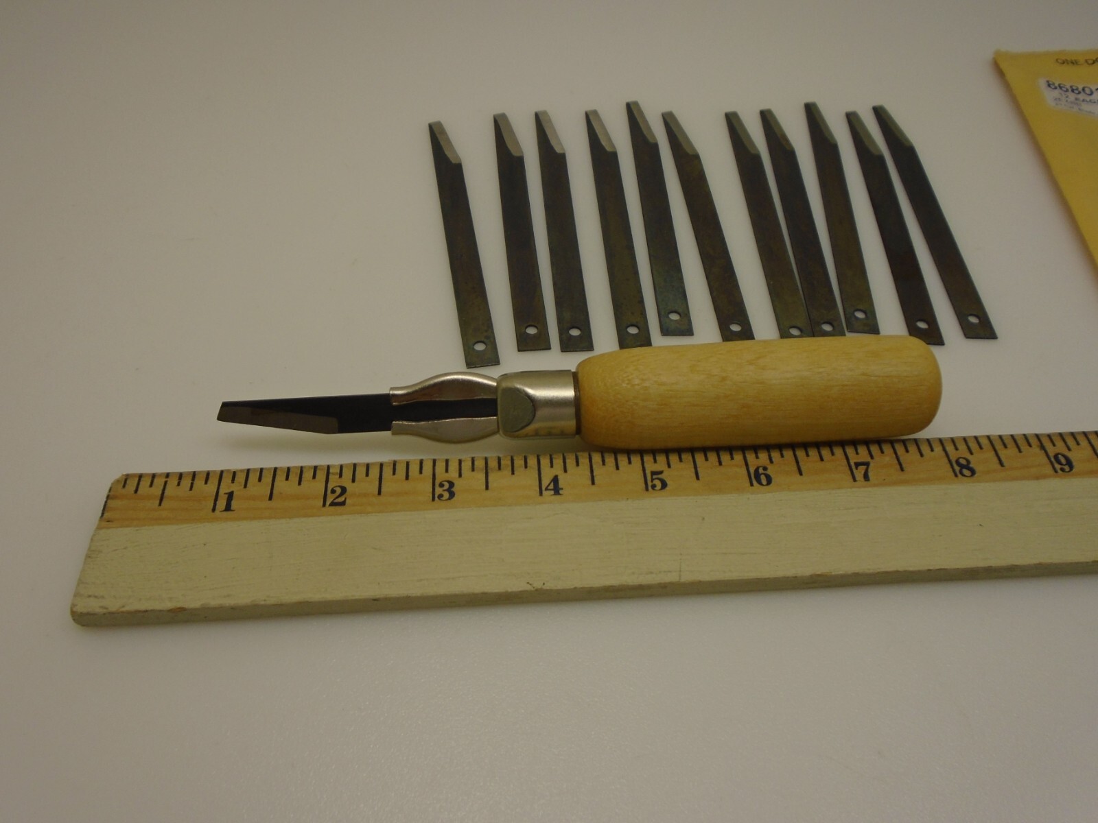 R Murphy Extension Blades (12) Bevel 2EXBB 4 3/4" x 3/8 inch 18ga 86801 & Handle