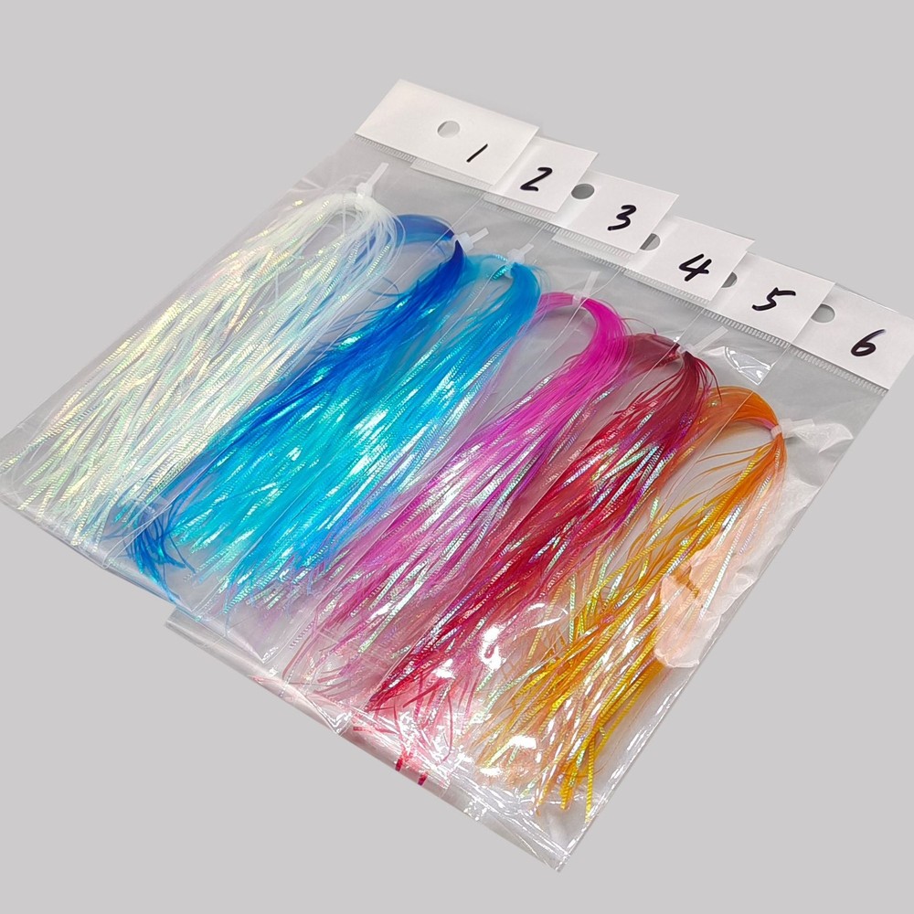 6/12pack Lateral Scale 1mm width Crimped Flashabou Tinsel Fly Tying Materials