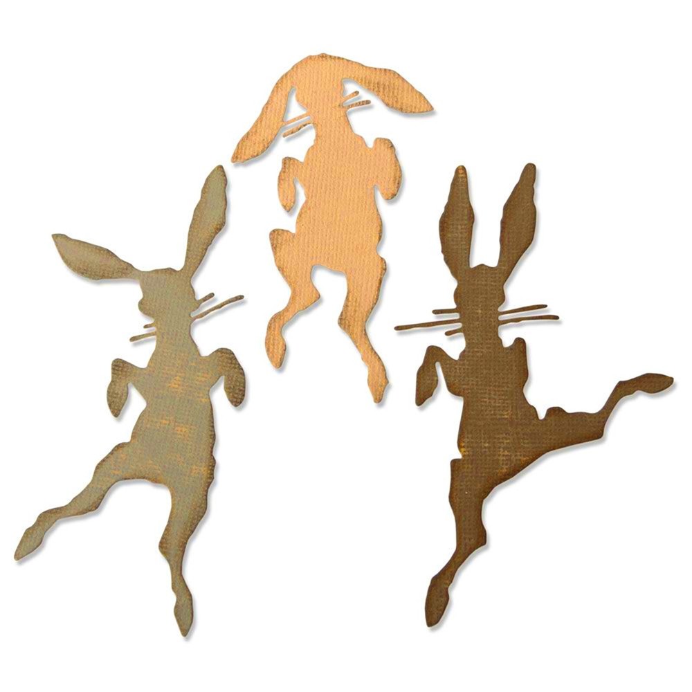 Sizzix Thinlits Bunny Hop 3-pc set #664421 Retail $19.99 designer Tim Holtz