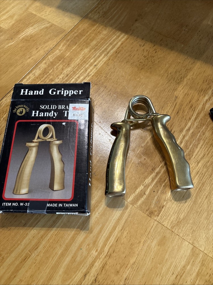 Vintage Solid Brass Exercise Hand Grip Hand Strengthen Exercise Gripper