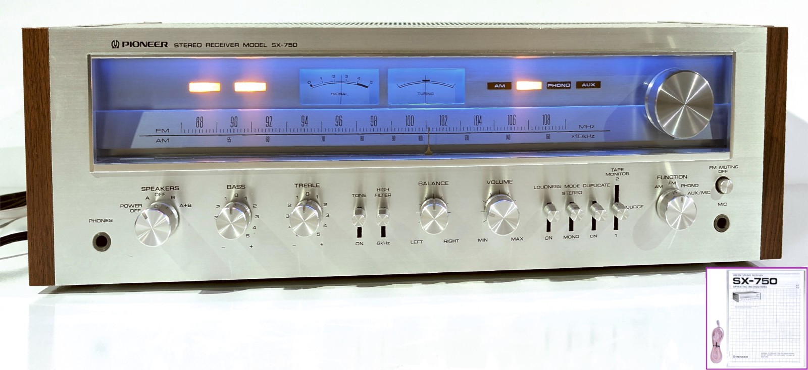 🔥【PRO SERVICED】Pioneer SX-750 Stereo 100W Receiver!~XSTR/CAP/LED MODS💥GUARANTY