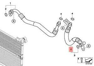 Set of 2 Engine Oil Cooler Line O-Ring Seals For BMW E90 E65 E60 E46 E30