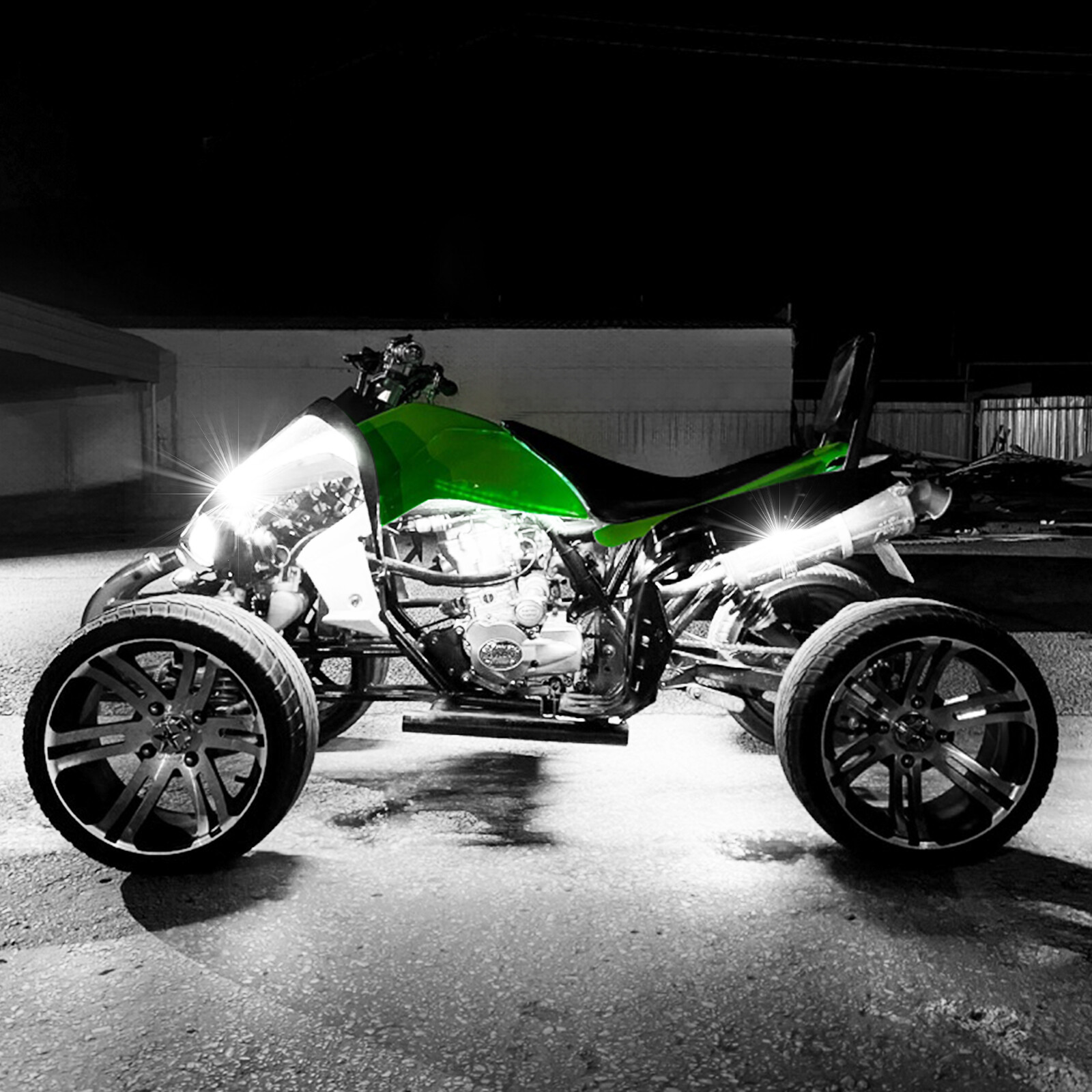 Pure White LED Rock Lights 8 Pods - Waterproof LED Underglow Underbody Light