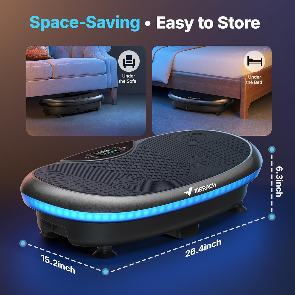 Vibration Plate Exercise Machine, 4D Whole Body Workout Vibrating Platform for L
