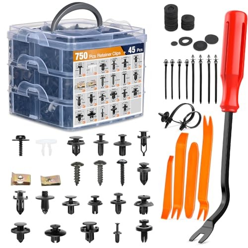 795Pcs Car Push Retainer Clips & Auto Fasteners - 750 Clips + 41 Tools