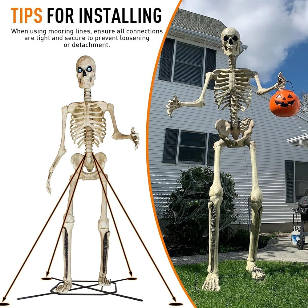 12 ft Skeleton Replacement Guy Wire Part, Tether Cable Guy Wire for 12 Foot S...