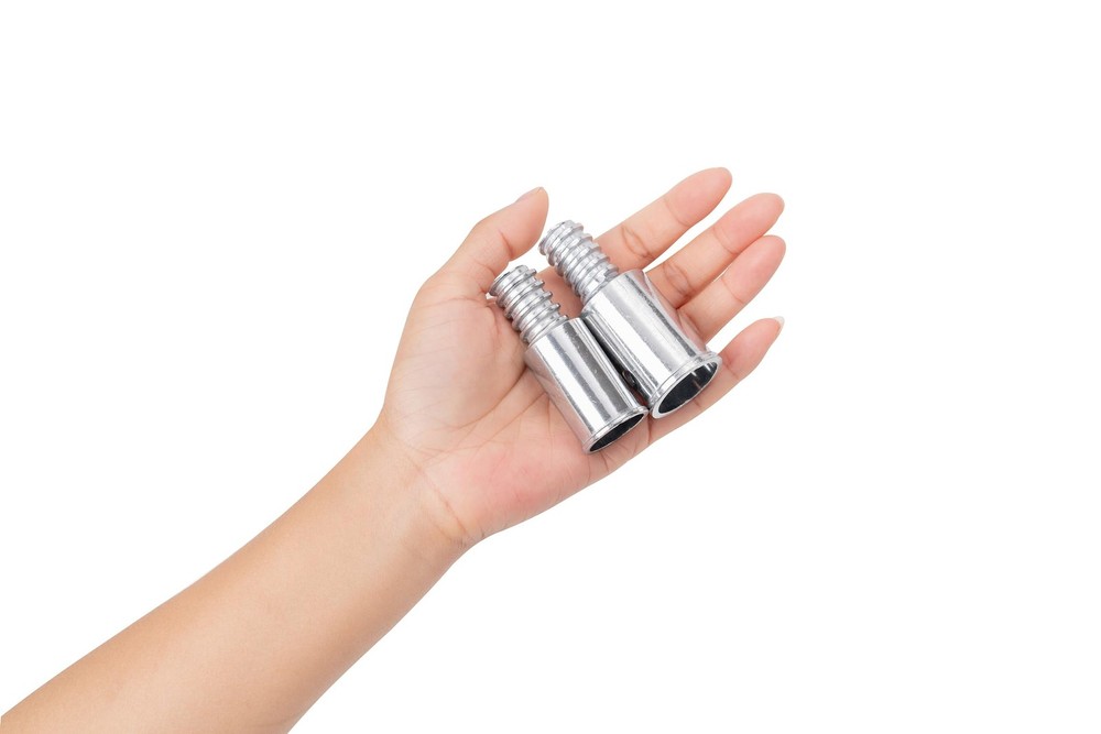 EESC2Y (2-Pack) 1" Threaded Tips Replacement for Extension Poles 1 in, sliver