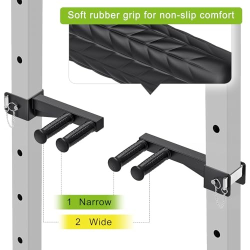 Nordic Hamstring Curl Attachment, 3"x3" Dip Bar Attachment (Soft Rubber Handle)