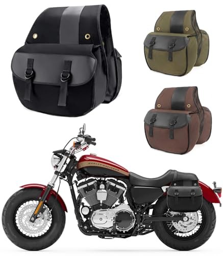 Quick-Easy Universal Fit Throw Over Motorcycle Canvas Biker Cargo Solid Black