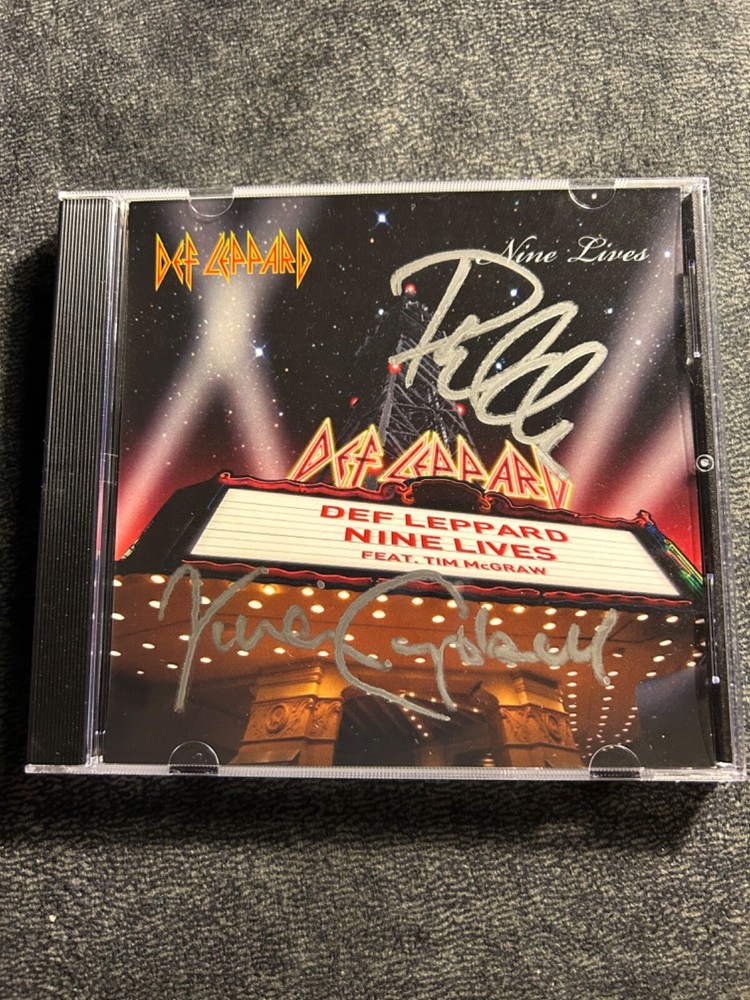 Def Leppard Autographed Nine Lives Cd Single By Two