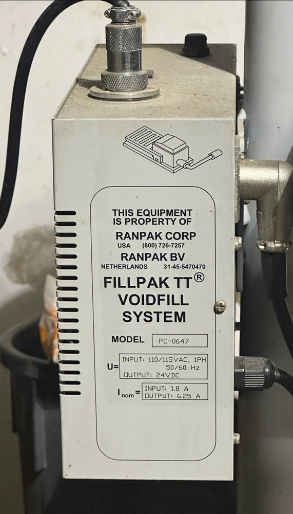 Ranpak FillPak TT Voidfill Packing Machine System Model PC-0647 Packing Solution
