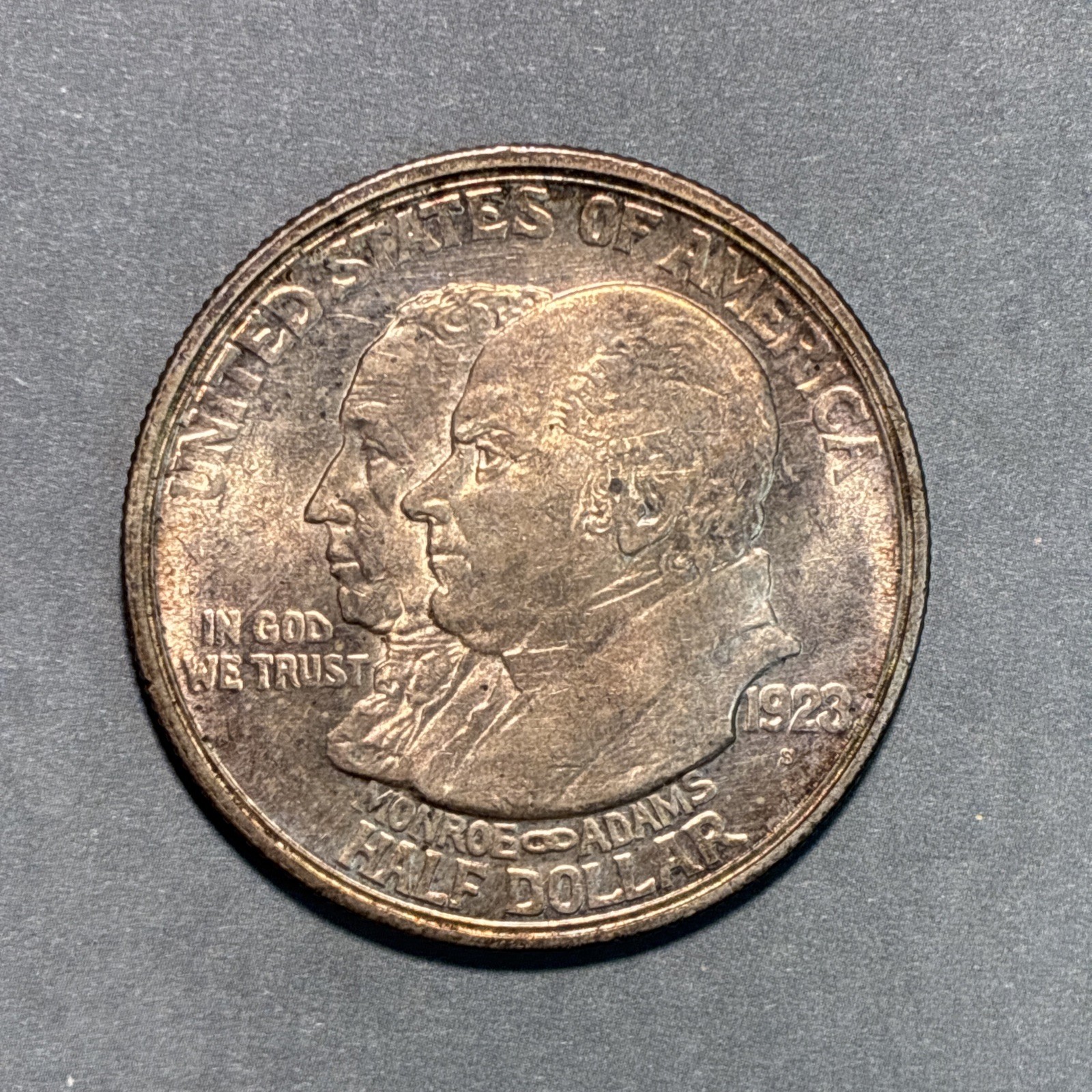 1923-S Monroe Doctrine Commemorative Half Dollar 90% Silver 50C