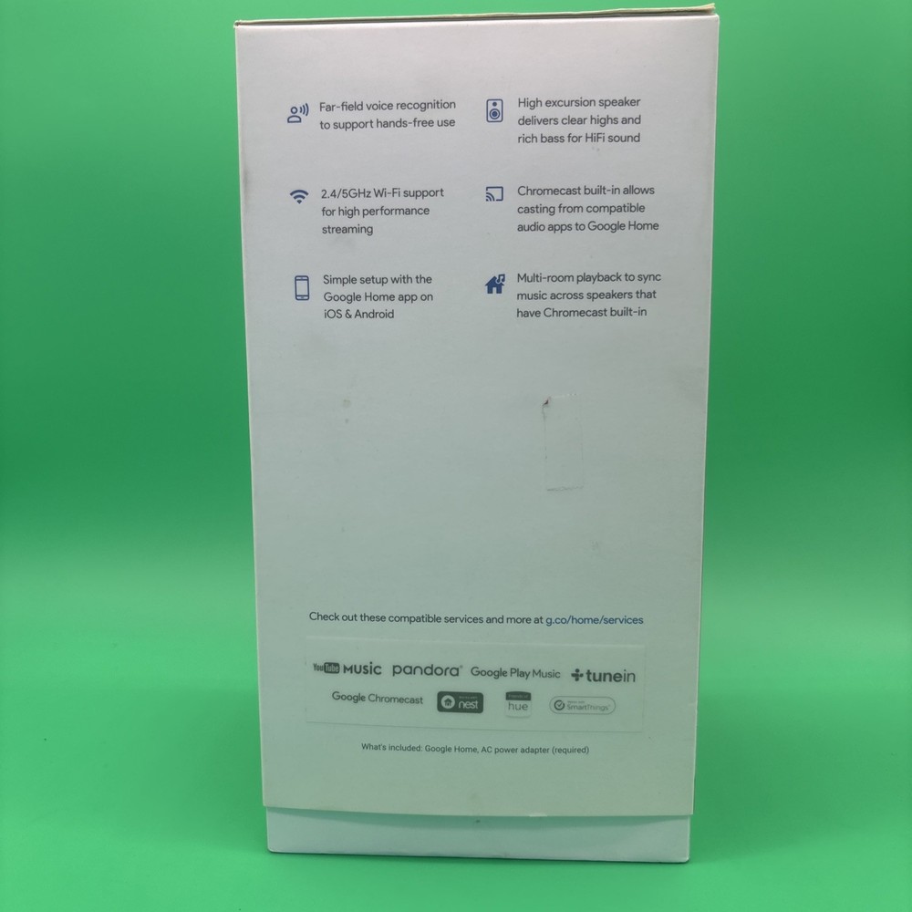 Google Home Smart Assistant - White Slate (US)