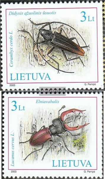 Lithuania 819-820 MNH 2003 Beetles