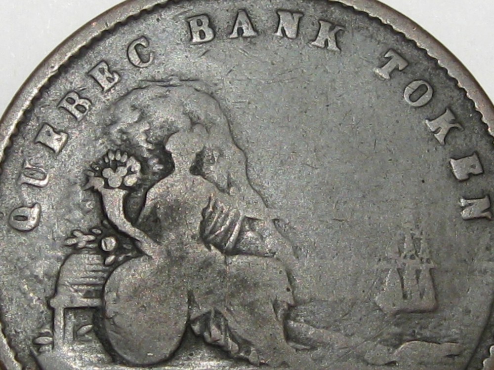 1852 Quebec Canada Half Penny Token. #194