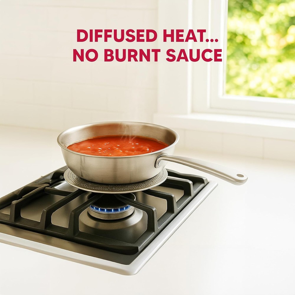 Versatile Heat Diffuser with Removable Handle – Ideal for All Your Cooking Needs