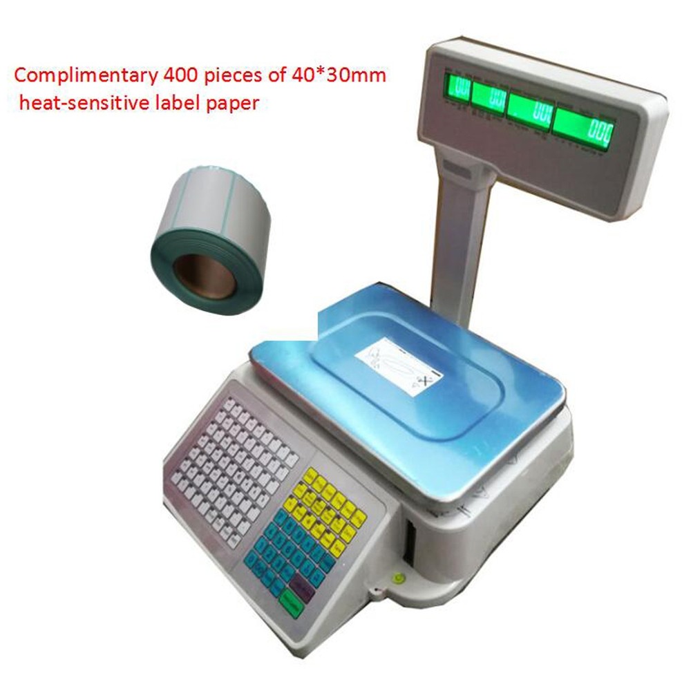 Digital Price Computing Scale Thermal Printer 15kg Capacity Electronic Scale
