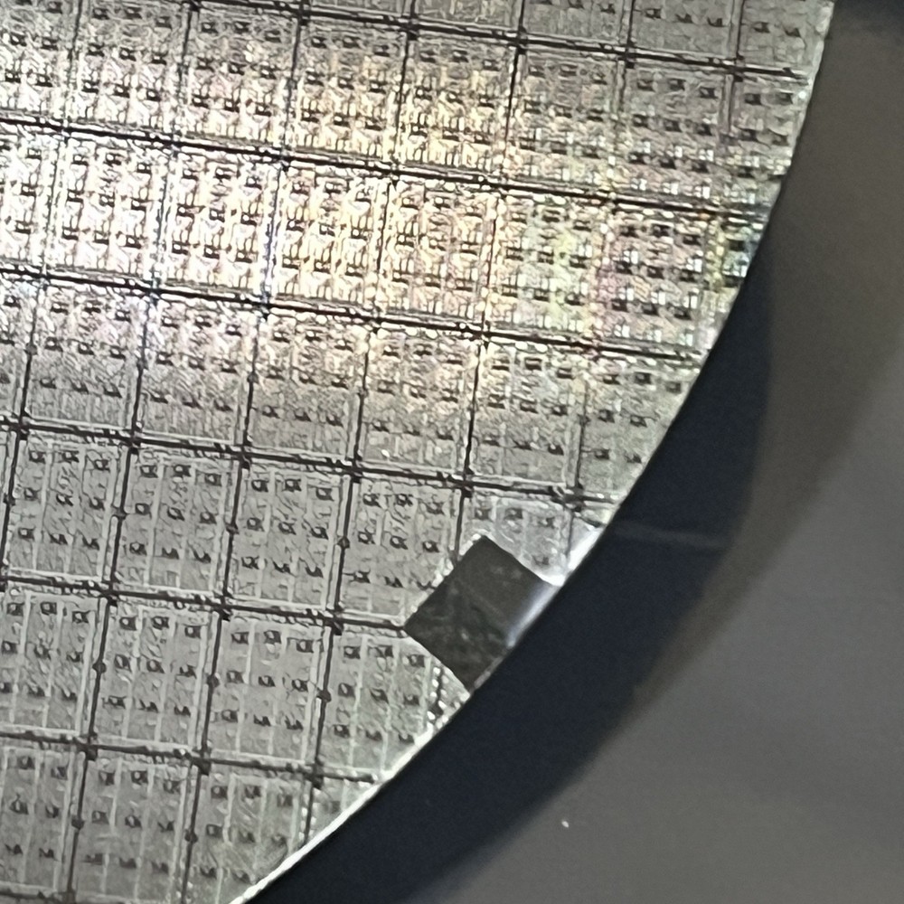 4 Inch Silicon Wafer With Dotted, Rectangular Die, As Pictured