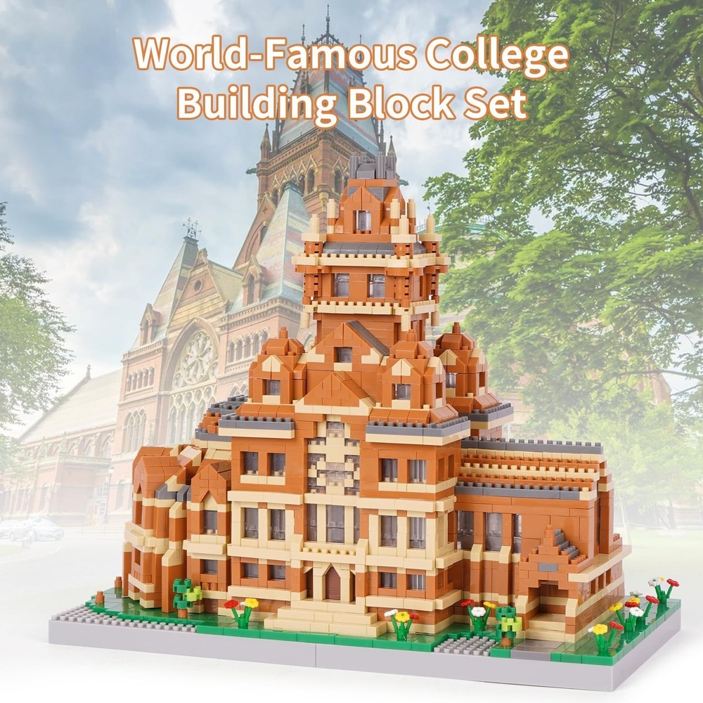 Mini Building Blocks World-Famous College Architectural Model Micro Mini Bloc...