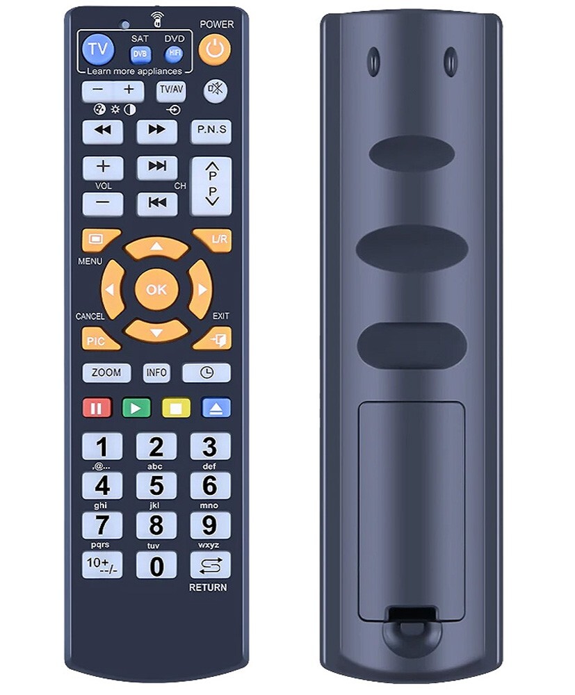 3-Device Universal IR Remote With Learning Function For Cable Box TV DVD DVR