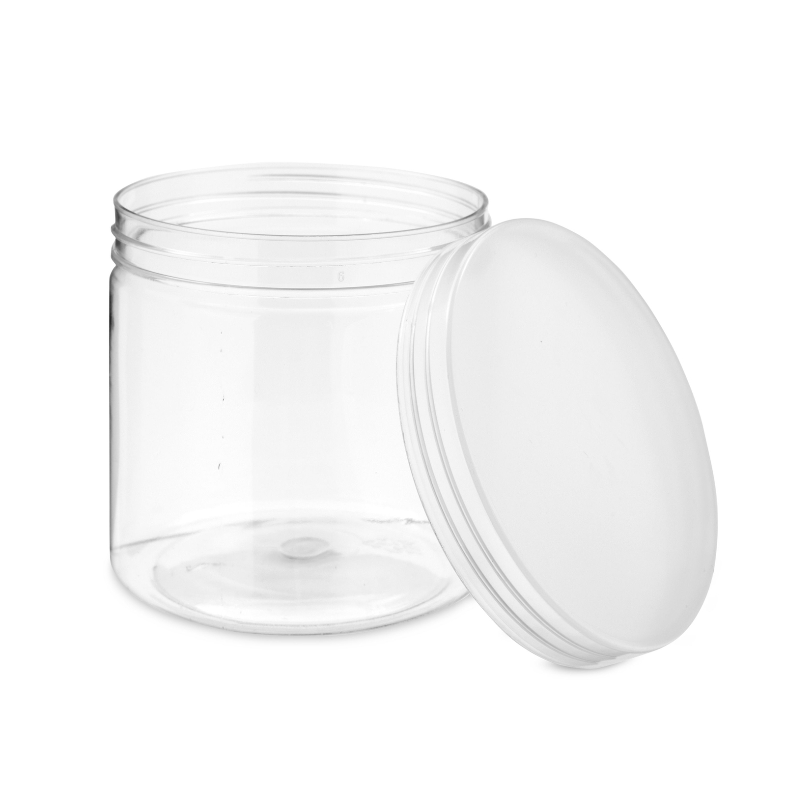Slime Containers with Lids - 8 Pack 12 oz Clear Plastic Jars for Kids DIY Crafts