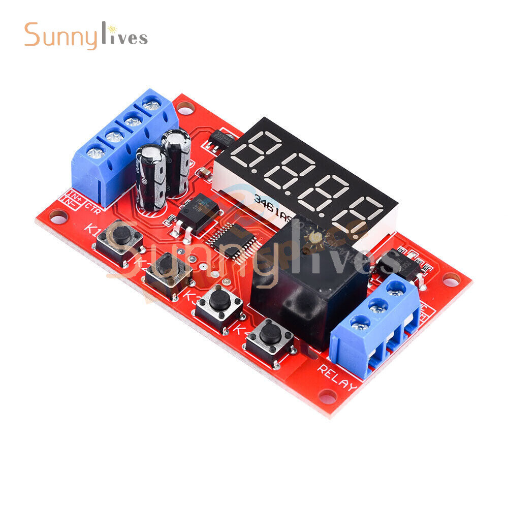 DC5V/12V/24V Time Delay Relay Module Timing Optocoupler Isolated Pulse Cycle US