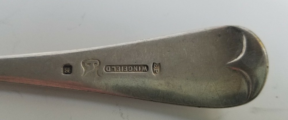 Antique 9 inch silver plate Serving Spoon marked Wingfield