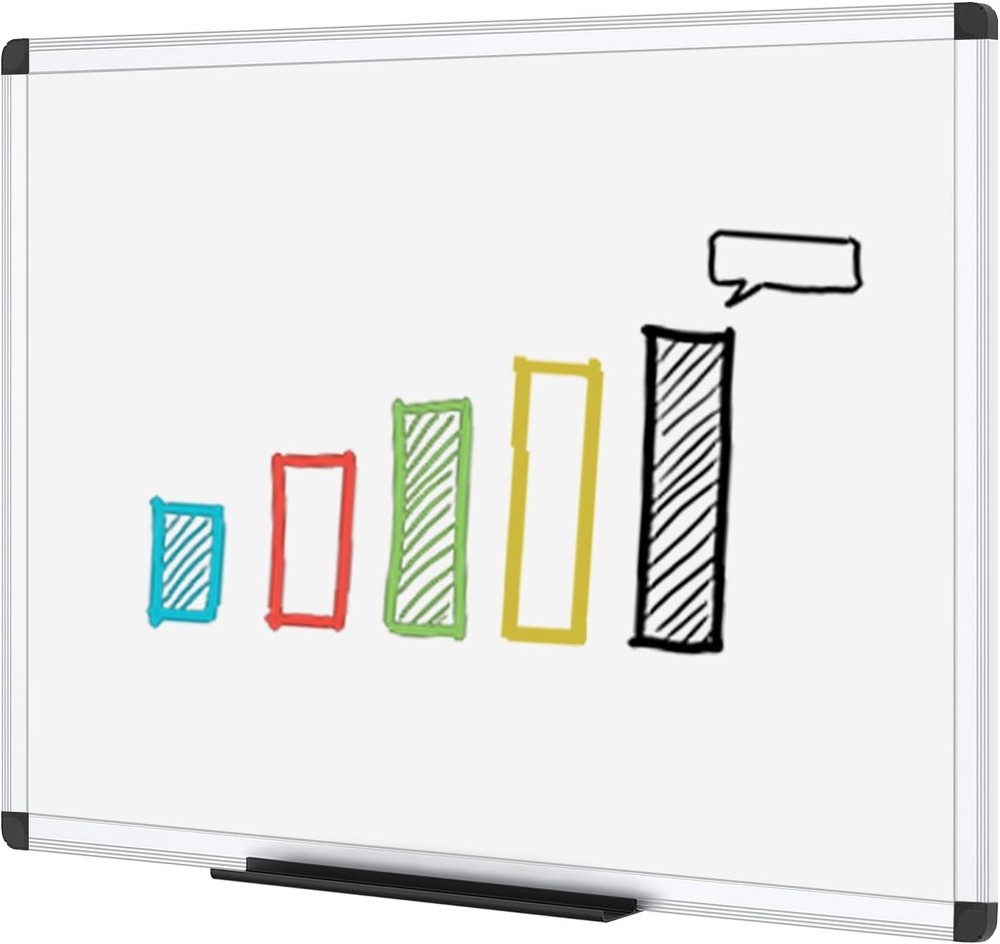 Large 48 x 36 Inch Whiteboard with Smooth Surface - For Creativity Anywhere