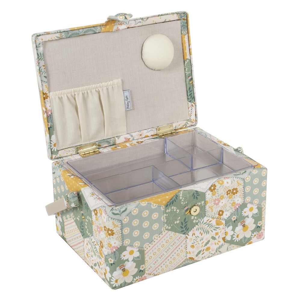Hobby Gift Medium Sewing Box Craft Storage Box with Handle Internal Accessori...