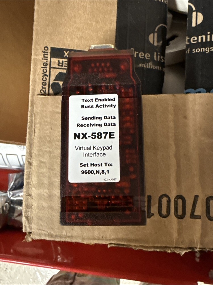 Interlogix NetworX NX-587E Virtual Keypad Module - Red