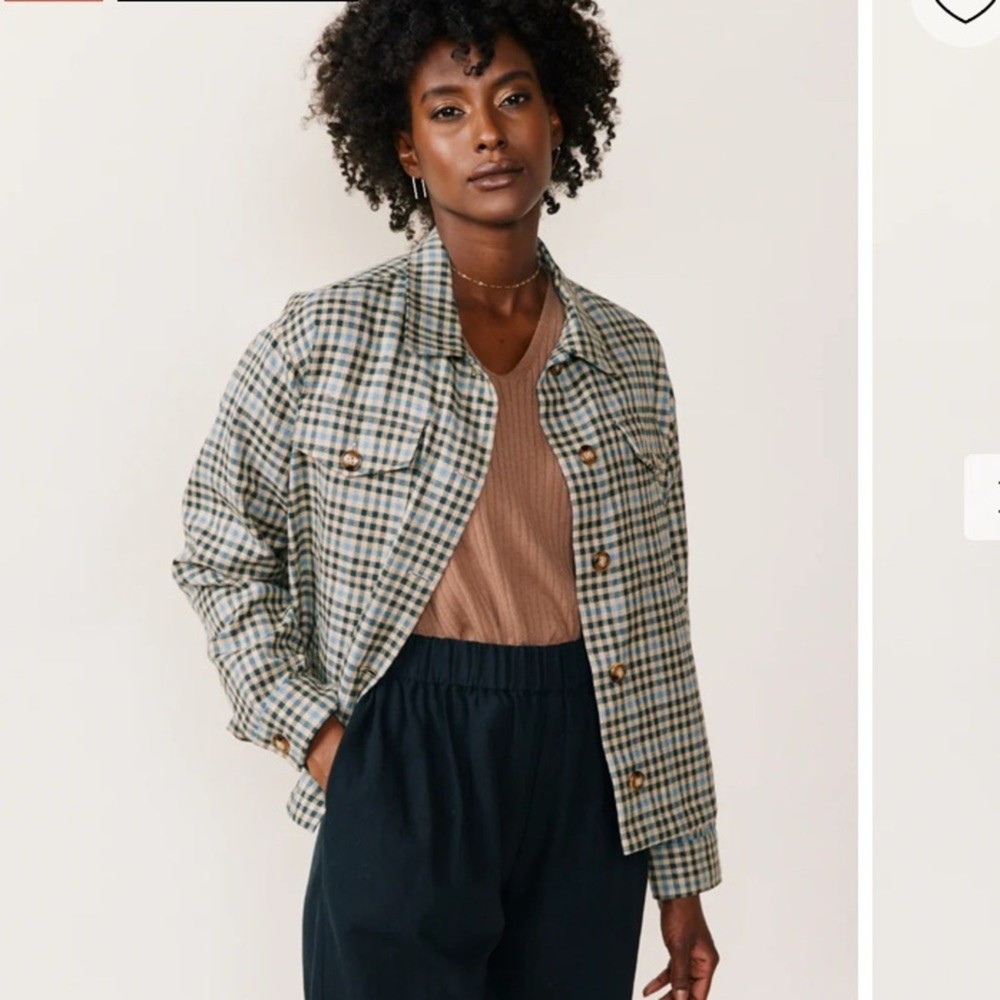 Able Gianna Plaid Shirt Jacket - Size M