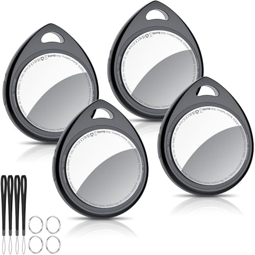 4 Pack Air Tracker Tags - 5.3 Bluetooth Tracker - Work with Apple - Black