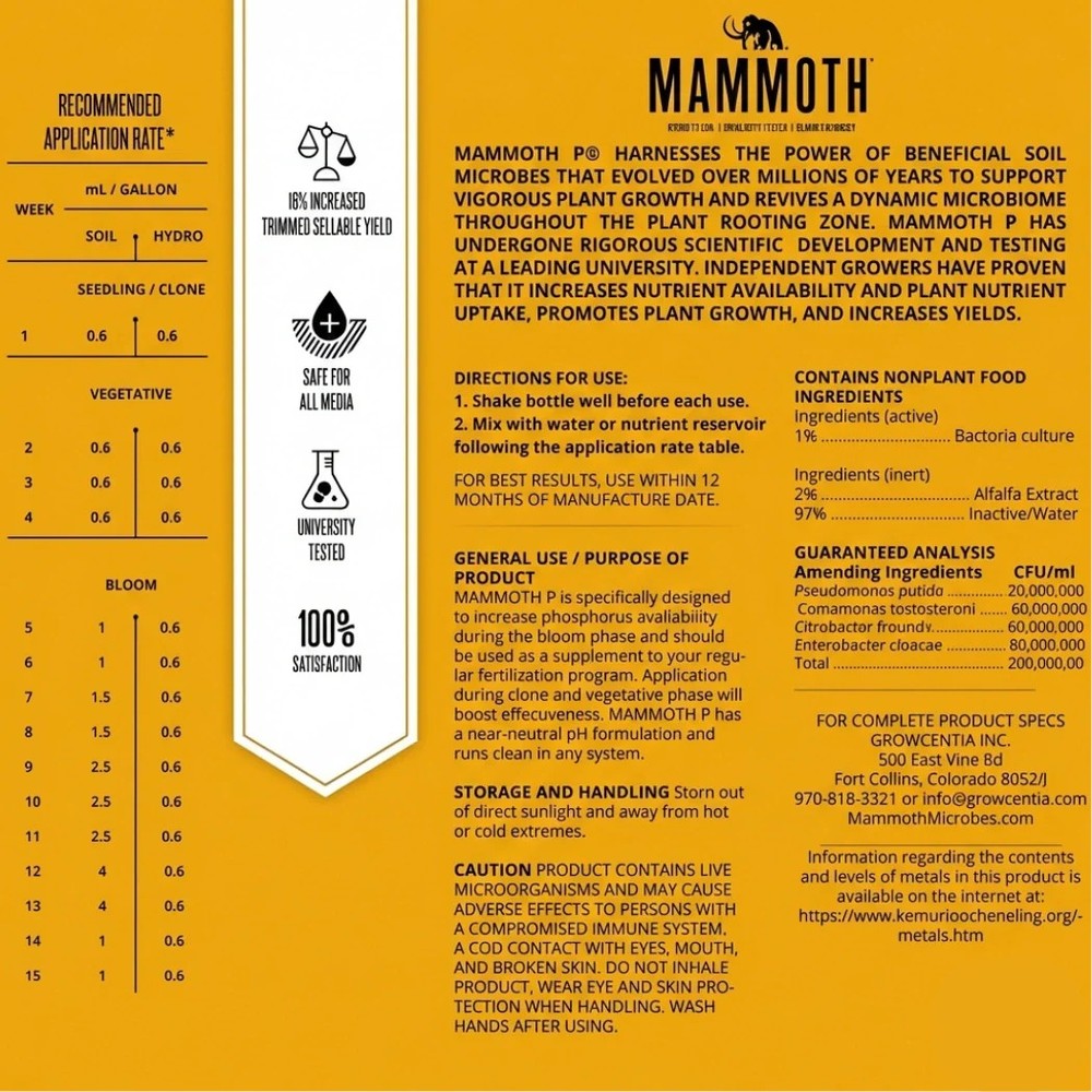 Mammoth P Active Microbials - 5 Gallon Garden Pest Control