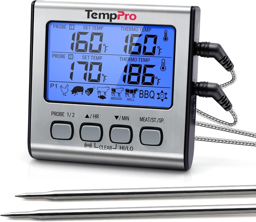 Digital Meat Thermometer with Dual Probes