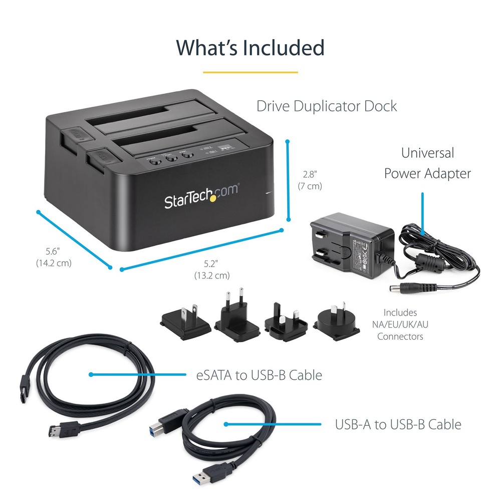 StarTech eSATA / USB 3.0 Hard Drive Duplicator Dock with SATA 6Gbps
