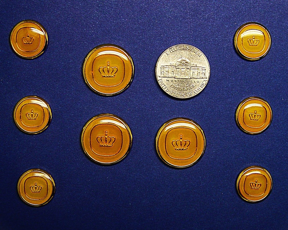 DIMITRI REPLACEMENT BUTTONS 10 Acrylic face enamel effect signature button SHARP