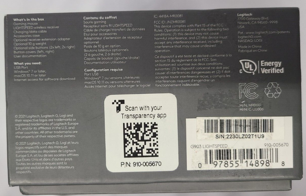 Logitect G903 Lightspeed - Black