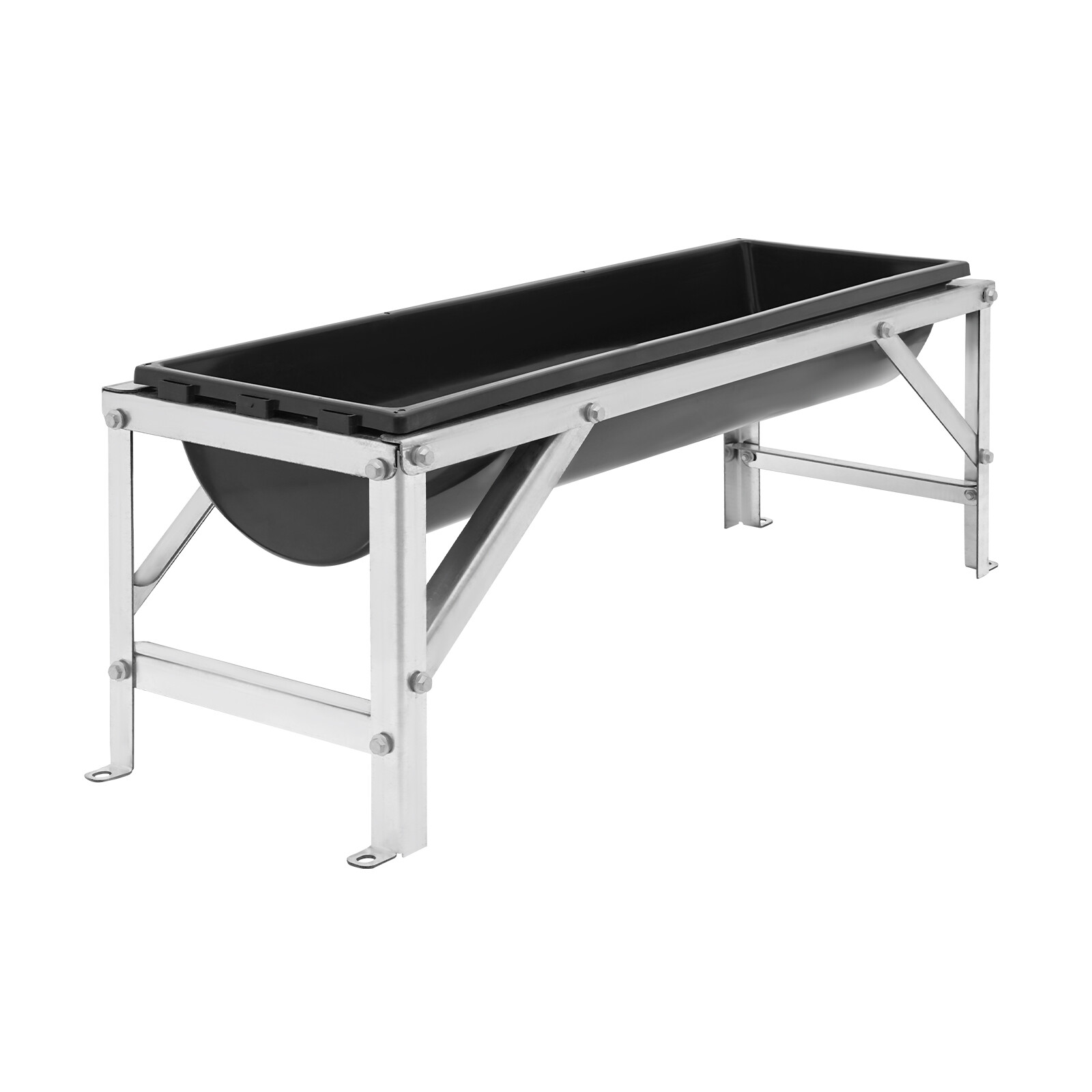 40.5" Livestock Feeding Trough 9.25 Gallon Pasture Hay Feeder Floor Standing