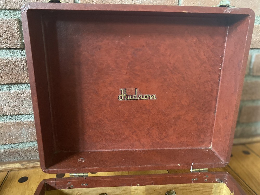 Vintage Hudson wood record player box