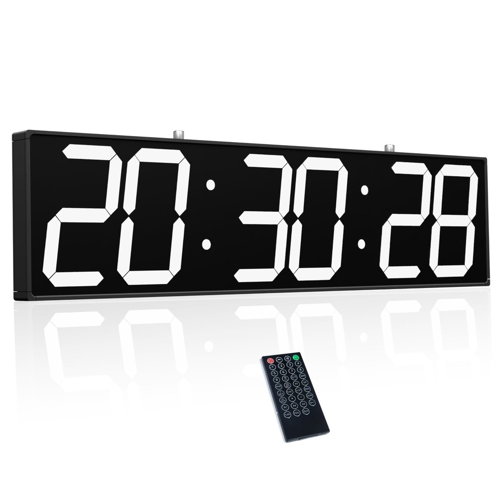 28.5‘’ Double Sided Digital Wall Clock, Multifunctional Led Countdow