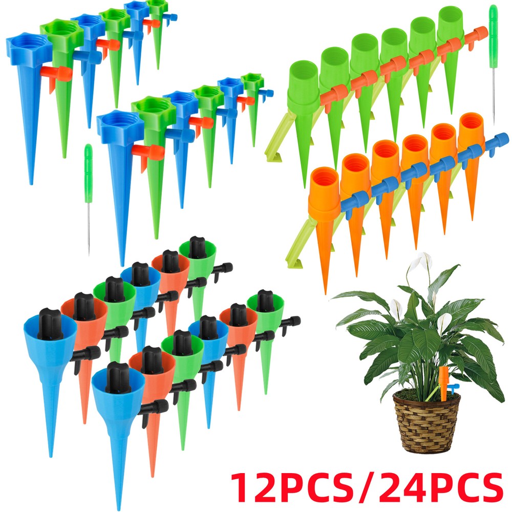 12/24PCS Garden Drip Irrigation Kit -Automatic Self Watering System for Vacation
