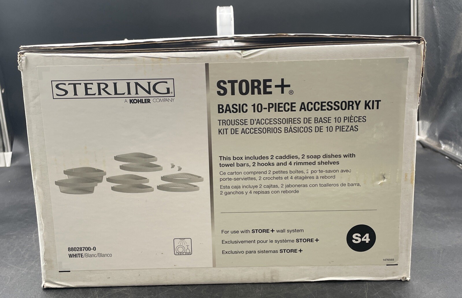 Sterling Store+ Basic 10-Piece Shelf Bin Caddy Accessory Kit 88028700-0 (READ!)