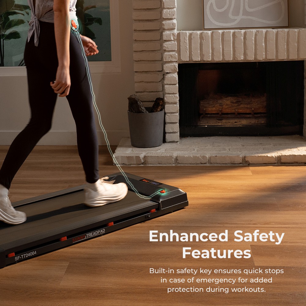 Smart WIFI Compact Cushioned Deck Walking Pad with Remote Bluetooth LED Display