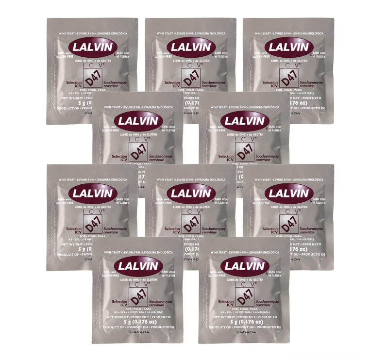 ICV-D47 Wine Yeast, 5g - 10-Pack