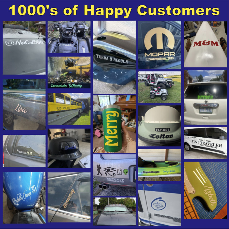 Custom Personalized Vinyl Lettering Name Decal Sticker Car Window Tumbler Flask