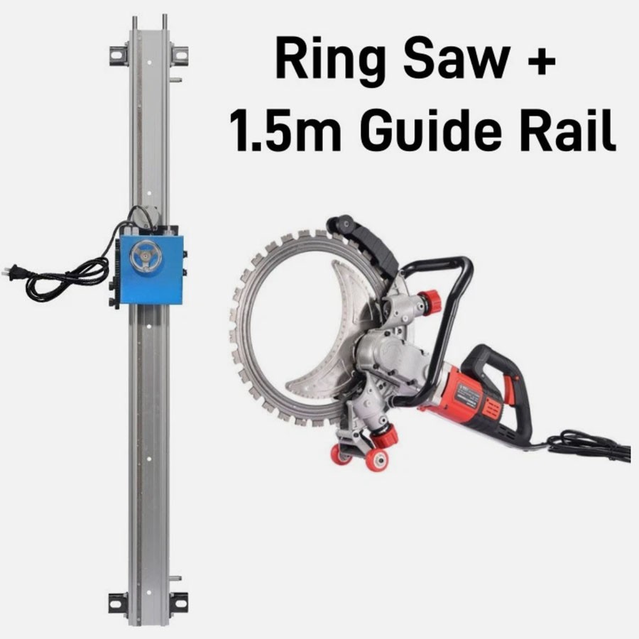 Ring Saw Depth Concrete Wall Cutting Machine With 1.5m/2m Guide Rail