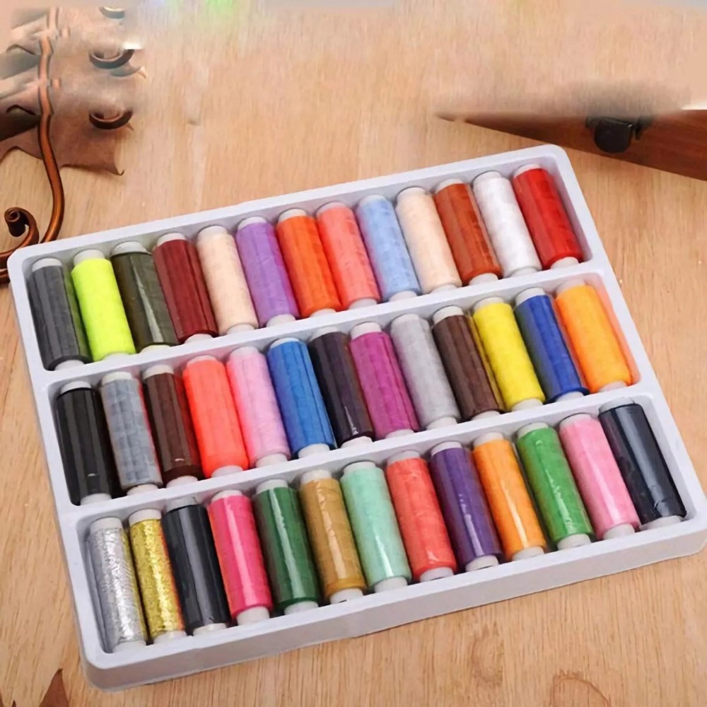 New 39Pcs Colored Sewing Thread Set Mixed Colors Sewing Thread For Home Use
